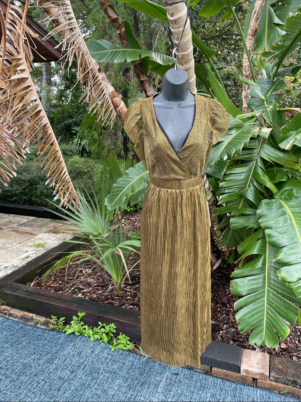 metallic gold dress